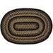 Black Forest Premium Braided Collection Primitive Rustic Country Farmhouse Jute/Cotton 30 Days Risk Accent Rug/Door Mat 15 Round Chair Covers