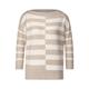 Street One Pullover mit Streifenprint Damen spring sand melange, Gr. 40, Polyester, Weiblich