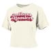 Women's Pressbox White Indiana Hoosiers Vintage Easy Team Name Waist-Length T-Shirt