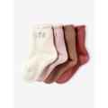 Pack of 4 Pairs of "Little" Socks for Babies old rose