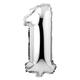 Silver 34" Giant Foil Number Balloon - Silver - 1