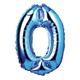 Blue 34" Giant Foil Number Balloon - Blue - 0