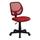 Flash Furniture Neri Armless Ergonomic Mesh Swivel Low Back Task Office Chair, Red (WA3074RD)