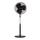 BLACK+DECKER 16-in 28-Volt 3-Speed Indoor Black Oscillating Pedestal Fan with Remote | BFSR16B