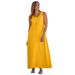 Plus Size Women's Stretch Cotton Tank Maxi Dress by Jessica London in Sunset Yellow (Size 22/24)