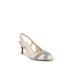 Women's Social Event Slingback by LifeStride in Bone White Fabric (Size 5 1/2 M)