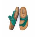 Green Toe-Post Cork Footbed Sandals Women's | Size 8 | Wilma Waxy Moshulu