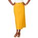 Plus Size Women's True Fit Stretch Denim Midi Skirt by Jessica London in Sunset Yellow (Size 20 W)