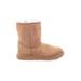 Ugg Boots: Winter Boots Stacked Heel Boho Chic Tan Print Shoes - Women's Size 4 - Round Toe