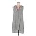 THML Casual Dress - Shift V-Neck Sleeveless: Gray Dresses - Women's Size Medium
