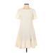 Banana Republic Casual Dress - A-Line: Ivory Solid Dresses - Women's Size 2