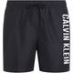 Badeshorts CALVIN KLEIN SWIMWEAR "MEDIUM DRAWSTRING" Gr. XXXL (58), N-Gr, schwarz (black) Herren Badehosen Badeshorts