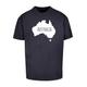 T-Shirt MERCHCODE "Merchcode Herren Australia X Heavy Oversize Tee-BY102" Gr. XL, blau (navy) Herren Shirts T-Shirts