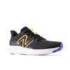 Laufschuh NEW BALANCE "M411", Gr. 45, schwarz (schwarz, gelb), Textil, sportlich, Schuhe