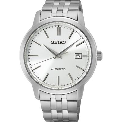 Automatikuhr SEIKO, silber (silberfarben, silberfarben), Armbanduhren, Herren, Armbanduhr, Herrenuhr, Datum, Edelstahlarmband Image
