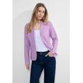 Kurzblazer CECIL Gr. XXL (46), lila (sporty lilac melange) Damen Blazer