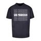 T-Shirt MERCHCODE "Merchcode Herren San Francisco X Heavy Oversize Tee-BY102" Gr. XL, blau (navy) Herren Shirts T-Shirts