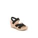 Women's Danita Sandal by LifeStride in Black Fabric (Size 9 M)