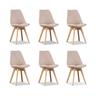 Lot de 6 chaises scandinaves beige - Bjorn