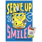 Nickelodeon Spongebob - Serve Up Smiles Wall Poster with Push Pins 14.725 x 22.375