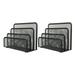 Wrought Iron File Holder 2 Pcs Holders Document Stand Storage Shelf Magazine Office