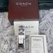 Coach Accessories | Coach Watch Stainless Steel White Face Swiss Made Vintage | Color: Silver/White | Size: Os