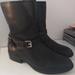 Ralph Lauren Shoes | Lauren Ralph Lauren Western Flavor Black Leather Moto Riding Style Boot , Size 8 | Color: Black | Size: 8