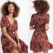 Madewell Dresses | Madewell Ruffle-Wrap Dress In Windowbox Floral | Color: Red | Size: 00