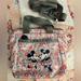 Disney Bags | Lesportsac Disney Mickey & Mickey Floral Bag With Crossbody Strap | Color: Gray/Pink | Size: Os