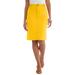 Plus Size Women's True Fit Stretch Denim Short Skirt by Jessica London in Sunset Yellow (Size 28)