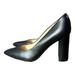 Nine West Shoes | New Nine West Black Leather "Astoria" 9x9 Pumps Heels Size 9 | Color: Black | Size: 9