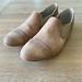 Free People Shoes | Free People Slip-On Suede Leather Low Stacked Heel Loafer (38) 7.5 | Color: Tan | Size: 7.5