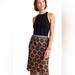 Anthropologie Skirts | Anthropologie Current Air Loire Lace Pencil Skirt Sz Small Navy, Brown, Lavender | Color: Blue/Brown | Size: S