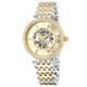 Stuhrling Original Womens Dress Watch - Skeleton Watch Self Winding Automatic Watch Mechanical Wrist Watches for Woman with Stainless Steel braclet Delphi Ladies Watches, Silver Gold, Delphi