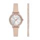 Emporio Armani Women's Watch Three-Hand, Rose Gold-Tone Stainless Steel and Bracelet Set, AR80069SET