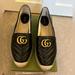 Gucci Shoes | Brand New Gucci Black Leather Espadrille’s With Double Gg In Womens 42 | Color: Black | Size: 42