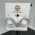 Giani Bernini Jewelry | Giani Bernini Nwt $85 Sterling Silver Triple Hoop Earrings | Color: Silver | Size: Os