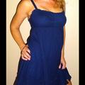J. Crew Dresses | J Crew Women’s Swiss Dot Navy Blue Sun Beach Dress 0 Sundress Summer | Color: Blue | Size: 0