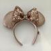 Disney Accessories | Disney Rose Gold Metallic Minnie Mouse Ears | Color: Gold/Pink | Size: Os