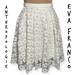 Anthropologie Skirts | Anthropologie White Floral A Line Skirt With Sequin Daisy Floral Appliqu | Color: White/Yellow | Size: S