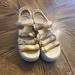 Nike Shoes | Nike Icon Classic Platform Sandals Sesame White Shoes Dh0224-200 Womens Sz 5 | Color: White/Yellow | Size: 5