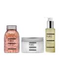 PURE Bare Essentials Skincare Kit (Unwind) - 3 in 1 PURE Gift Sets - Aromatic, Hydrating, Vegan Massage Oil, Coconut Oil and Himalayan Bath Salts