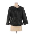 Roz & Ali Faux Leather Jacket: Black Jackets & Outerwear - Women's Size Medium