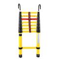 Telescopic Ladders Multi-Purpose Extendable Ladder telescopic ladder Yellow Grass Steel Telescopic Extension Ladders for Climb Home Builders Attic Loft Work - 2m/2.5m/3m/3.5m/4m/4.5m/5m High