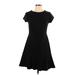 Gap Casual Dress - A-Line: Black Solid Dresses - Women's Size 10