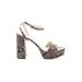 Vince Camuto Heels: Brown Animal Print Shoes - Women's Size 11