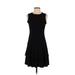 MICHAEL Michael Kors Cocktail Dress - A-Line High Neck Sleeveless: Black Solid Dresses - Women's Size X-Small