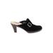 Ugg Australia Mule/Clog: Slide Chunky Heel Casual Black Solid Shoes - Women's Size 10 - Round Toe