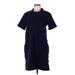 Toad & Co Casual Dress - Shift: Blue Print Dresses - Women's Size Medium