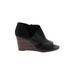 Lucky Brand Wedges: Black Solid Shoes - Women's Size 10 - Open Toe